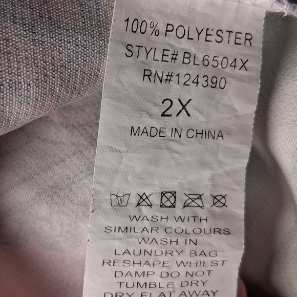 NWOT Touch Me Lightweight Colorful Women’s Blazer Front Button Closure SZ 2X - Picture 9 of 9